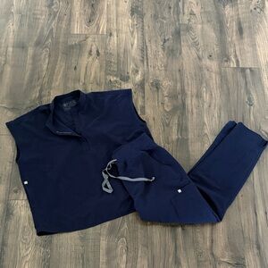 Figs Navy scrub set Women's Yola Skinny Pants and Rafaela top